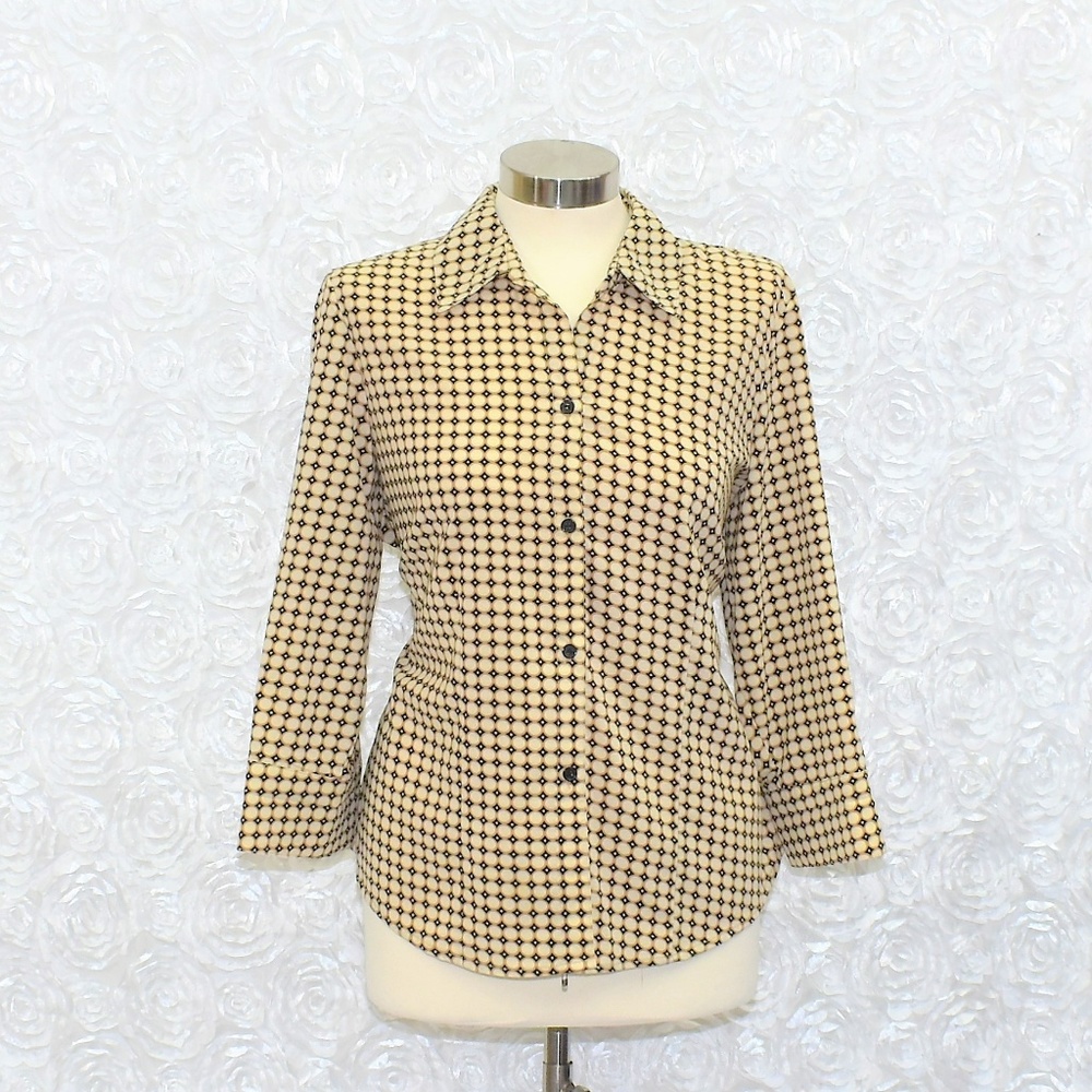 Notations Petite Button Down Blouse - image 1